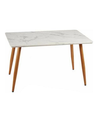 Mesa auxiliar Marrón Blanco Mármol Metal Melamina DM (70 x 120 x 75 cm)