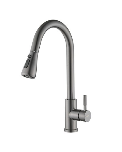 Mitigeur Fontastock Gris Acier inoxydable Céramique Forme en C