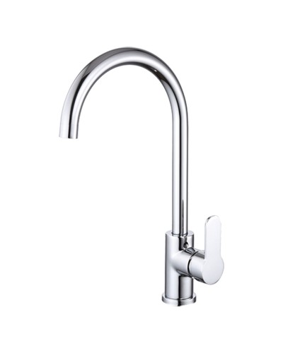 Grifo Monomando Fontastock Cromo Acero Inoxidable Cerámico Aleación de Zinc Forma de C