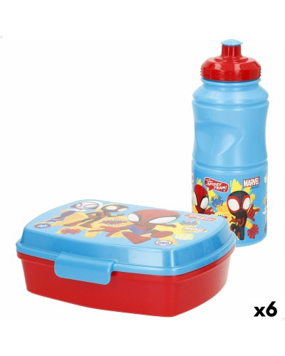 Fiambrera Spidey 380 ml 17 x 5,5 x 13,5 cm Botella (6 Unidades)