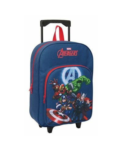 Mochila Escolar con Ruedas The Avengers Azul marino 32 x 42 x 14 cm