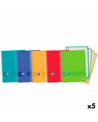 Bok med ringar Oxford EUROPEANBOOK 4 LIVE&GO Multicolour A5+ 120 Blad (5 antal)