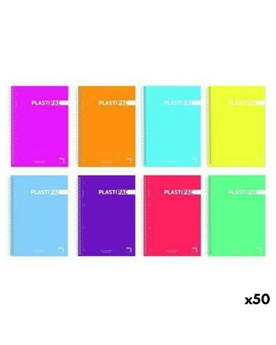 Set de Cuadernos Pacsa PLASTIPAC Cuarto 80 Hojas 5 Piezas (50 Unidades)