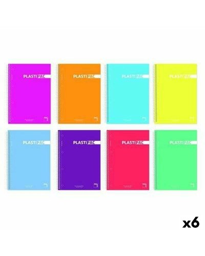 Set of exercise books Pacsa PLASTIPAC A4 100 Sheets 4 Pieces (6 Units)