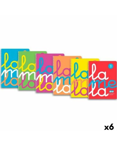 Libreta de Anillas Lamela Cuarto 80 Hojas (6 Unidades)