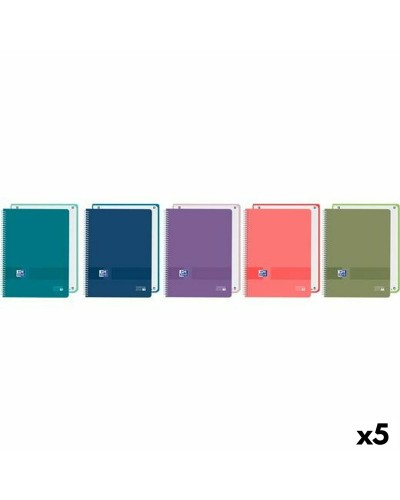 Quaderno con Anelli Oxford EUROPEANBOOK 1 LIVE&GO Multicolore A4 80 Pagine (5 Unità)