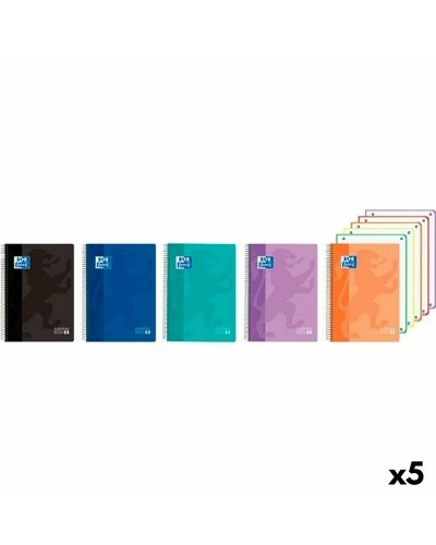 Ringbuch der Ringe Oxford EUROPEANBOOK 5 CLASSIC Bunt A4 120 Blatt (5 Stück)