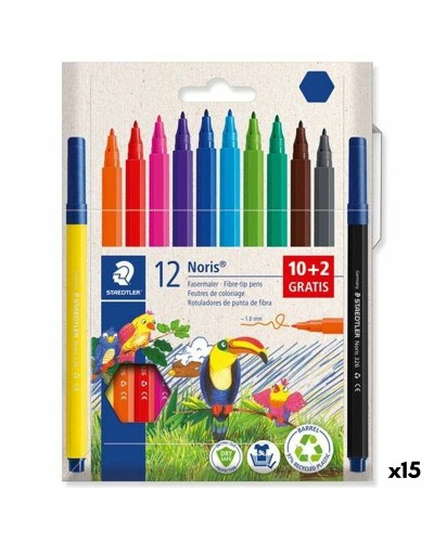 Set di Pennarelli Staedtler 12Noris Multicolore 12 Pezzi (15 Unità)