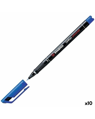 Felt-tip pens Stabilo OHPEN UNIVERSAL Blue (10 Units)