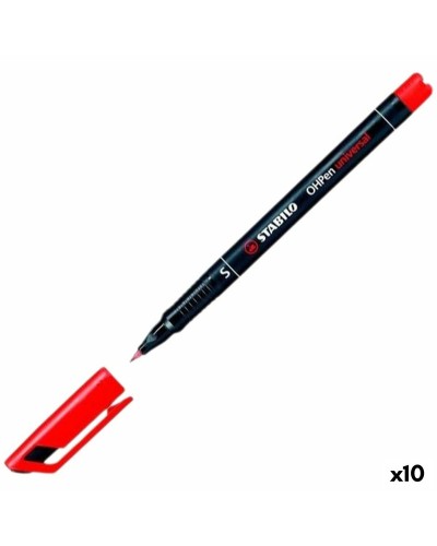 Set di Pennarelli Stabilo OHPEN UNIVERSAL Nero 0,4 mm (10 Unità)