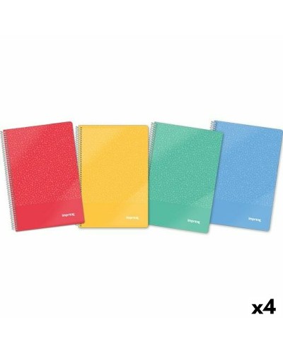 Libreta de Anillas Imprex Din A4 80 Hojas (4 Unidades)