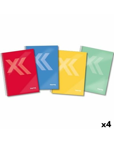 Boek over Ringen Imprex Din A4 80 Lakens (4 Stuks)