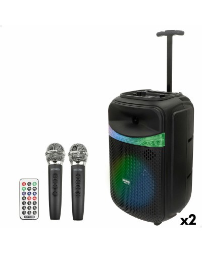 Altavoz con Micrófono Karaoke Bontempi Plástico 27 x 40 x 25 cm (2 Unidades)