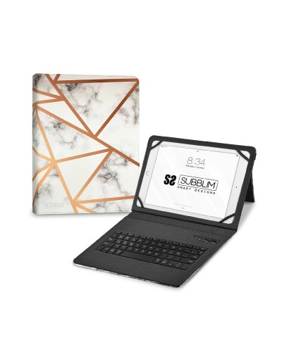 Bluetooth-tangentbord med tabletthållare Subblim SUBKT5-BTTW10 Qwerty Spanska Multicolour spanska
