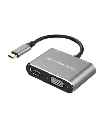 USB-HUB Conceptronic DONN16G Grå 100 W