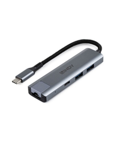 Hub USB LINDY 43422 Grau