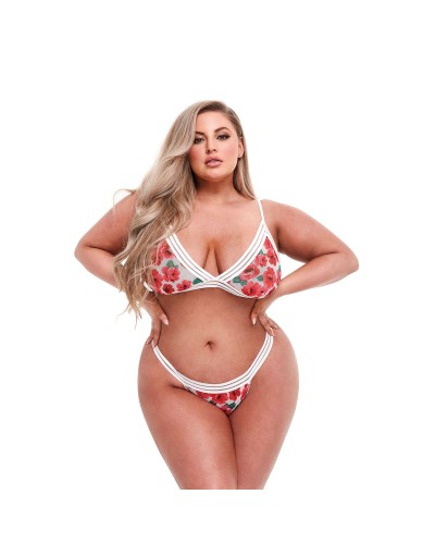 Baci Lingerie Set 838-SEG-3 Multicolor XL Queen - Sensual 2-Piece Lingerie Set
