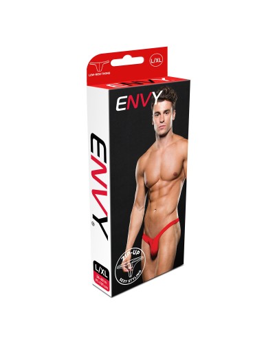 Tanga Lowrise Envy Zip Rood L/XL