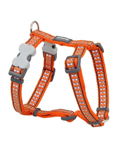 Red Dingo Hunde Geschirr Knochen Reflektierend, 30-48 cm, Orange
