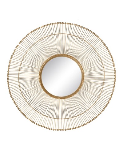 Specchio da parete dorato | Misure 76x4x76 cm | Ideale per arredamento e decorazione