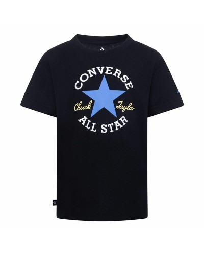 Converse Maglia Maniche Corte Bambino Sustainable Core Nera - Cotone Organico
