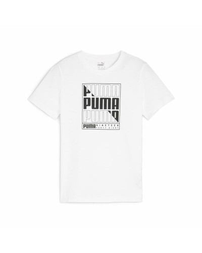 Puma Camiseta Niño Graphic - Manga Corta Algodón - Deportes y Tiempo Libre
