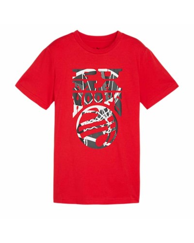 Puma Camiseta Baloncesto Niño - Manga Corta Transpirable - Deporte y Tiempo Libre
