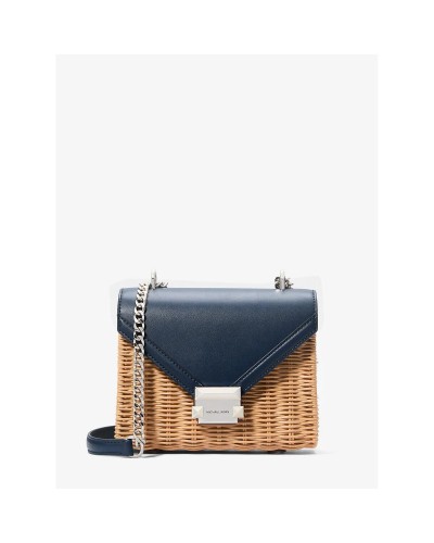 Michael Kors Whitney Navy Hellblau: Elegante Umhängetasche 21x18x7 cm
