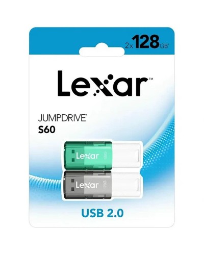 Lexar JumpDrive S60 128GB USB 2.0 - Clé USB Vert/Gris
