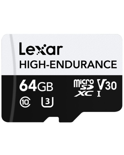Lexar High-Endurance 64GB Micro SD - Alta Resistenza per Videosorveglianza & Dashcam
