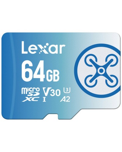 Lexar FLY Micro SD 64GB A2 V30 UHS-I - Ideal für Drohnen und Action Cams
