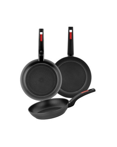 Monix M249001 Frying Pan Set 3 Pieces Black - Non-Stick, Plastic
