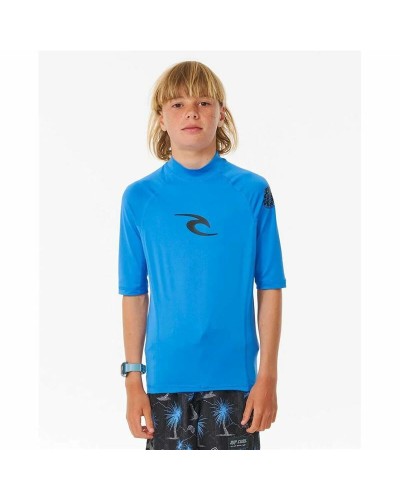Rip Curl Wave Camiseta Hombre Azul Cielo - Manga Corta Algodón Surf

