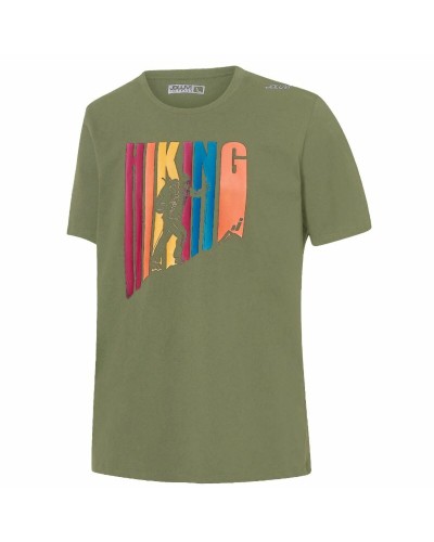 Joluvi Camiseta de Senderismo Hombre Gris - Manga Corta Transpirable Trekking
