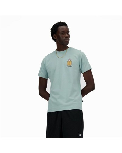 Heren-T-Shirt met Korte Mouwen New Balance Sport Essentials Barrel Licht Blauw