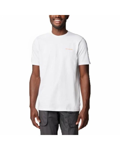 Columbia Explorers Canyon™ Camiseta para Hombre - Blanca, Manga Corta, Transpirable
