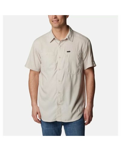 Columbia Silver Ridge Utility - Camiseta de Senderismo para Hombre Beige - Transpirable & UV
