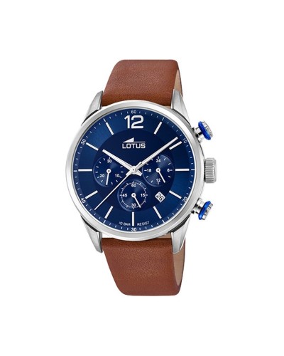 Lotus Orologio Uomo 18689/1 Acciaio Blu Argento Datario

