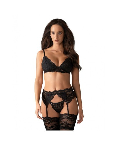 Obsessive Lingerie Pizzo Nero: Set Intimo Sensuale L/XL - Elegante & Seduttivo
