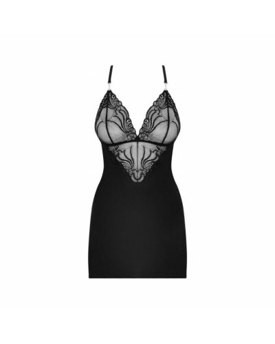 Obsessive Baby-doll 828-CHE-1 Noir L/XL - Lingerie Sexy et Séduisante
