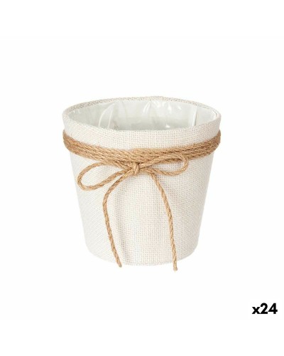 Kruka Lasso Vit Tyg 16 x 15 x 16 cm (24 antal)