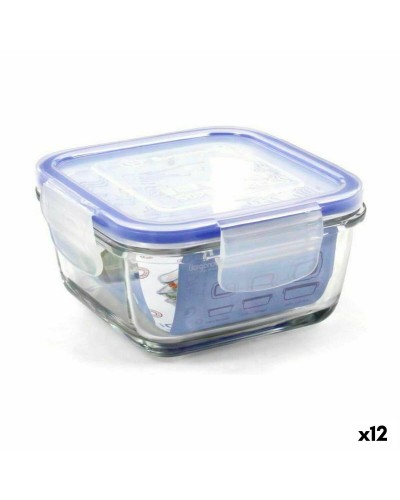 Hermetische Lunchtrommel Borgonovo Superblock Vierkant 12 x 12 x 6 cm (12 Stuks)