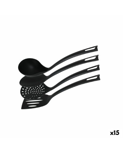 Quttin Nylon Kitchen Utensil Set 4 Pieces (15 Units) - Non-Stick and Heat Resistant for Home Cooking
