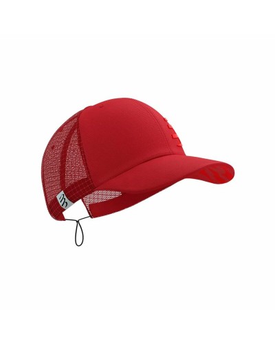 Compressport Casquette Running Légère - Respirante, Séchage Rapide - Blanc/Rouge
