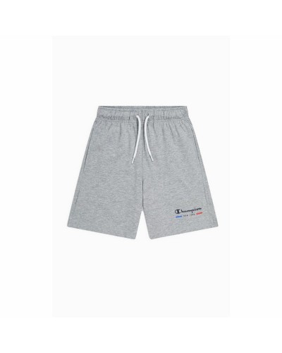 Pantalones Cortos Champion Niño Logo Gris - Pantalones Deportivos Algodón
