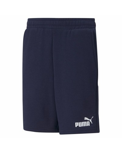 Puma Essentials Shorts Enfant Bleu Marine - Coton Sportif Confort
