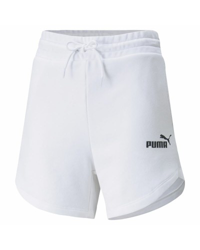 Puma Essentials 5" Blanco - Pantalones Cortos Deportivos Transpirables Hombre
