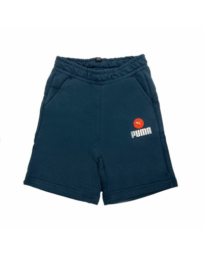 Puma Shorts Blank Bambino Blu Scuro - Sport & Tempo Libero - Cotone
