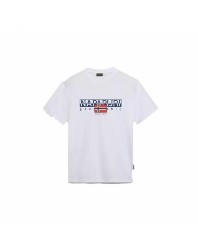 Napapijri S-Aylmer: Maglia Uomo Bianca, Maniche Corte - Casual & Sport
