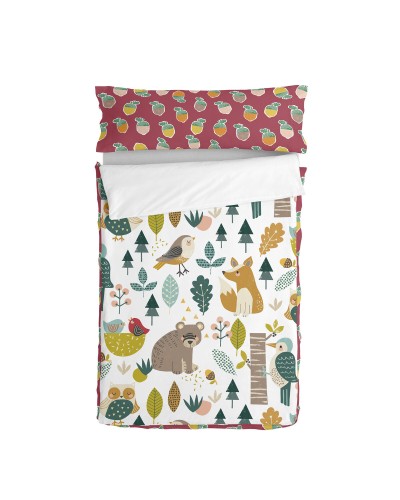 Funda nórdica HappyFriday Moshi Moshi Harvestwood 105x200cm - Multicolor Cama Individual
